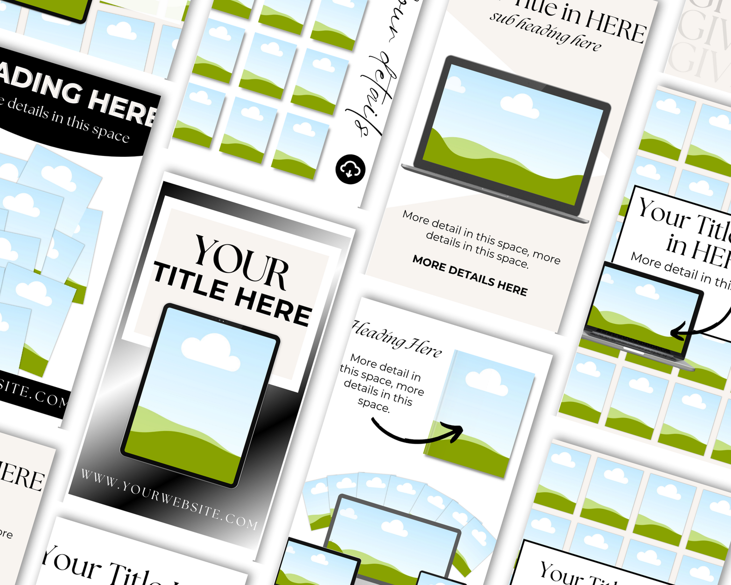 Pinterest Pin Templates for Digital Products
