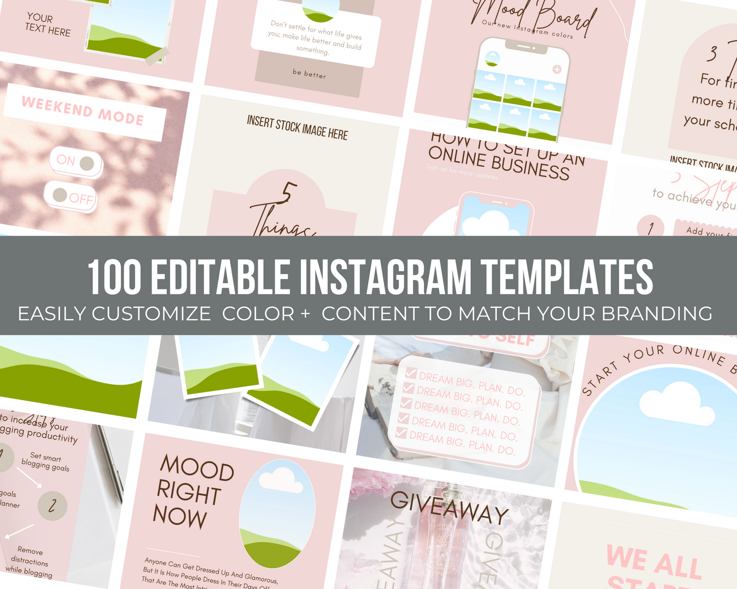 100 Editable Instagram Templates