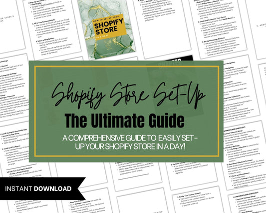 How To Setup Your Shopify Store in a Day Playbook for Digital Products | Brit Hutchings Creative