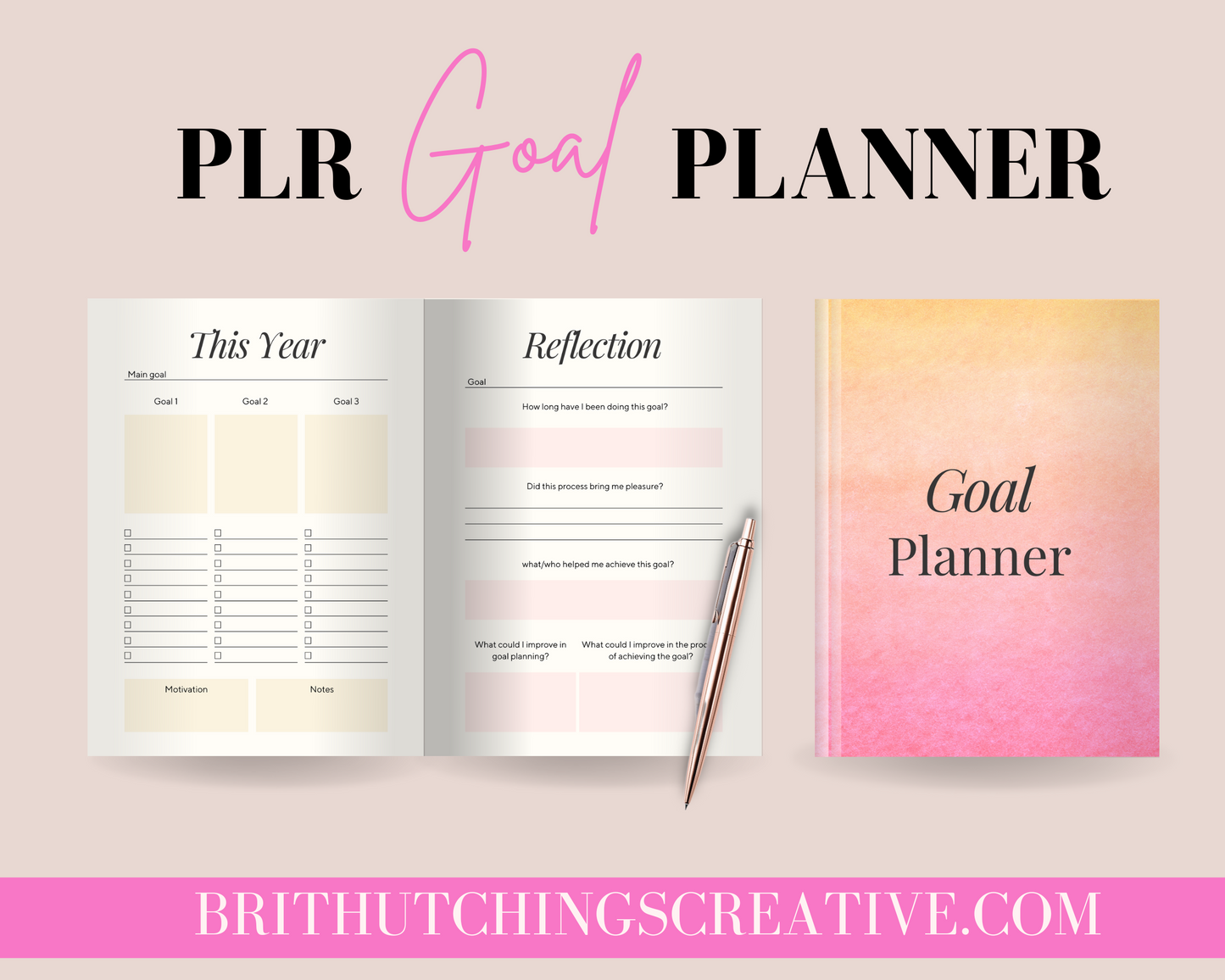 PLR Goal Planner- Brit Hutchings Creative