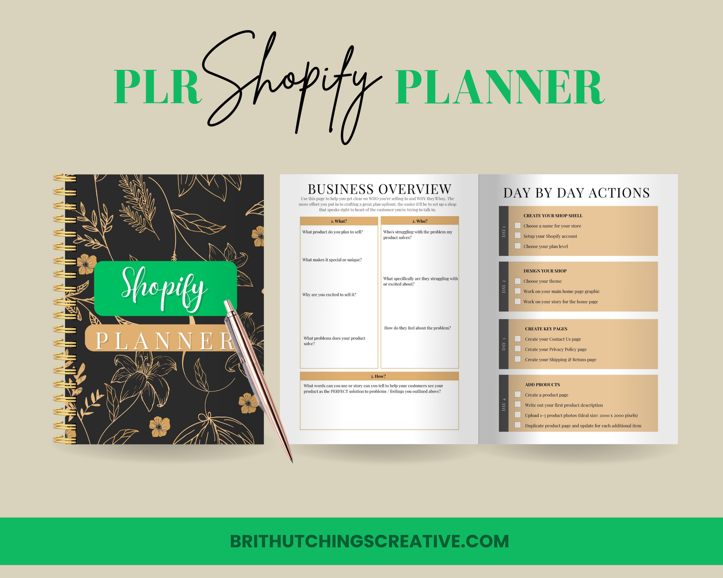 PLR Shopify Planner- Brit Hutchings Creative