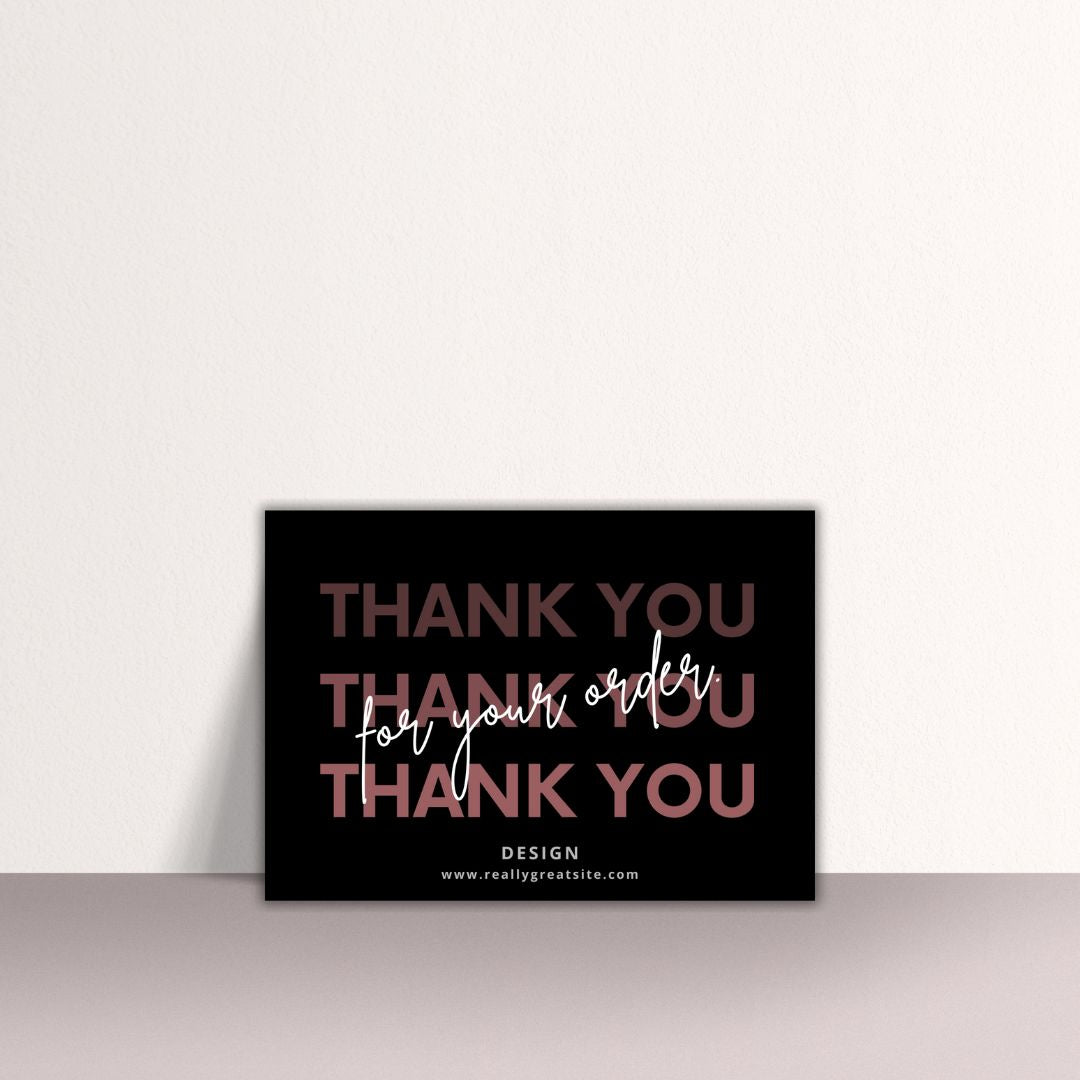 Faded Thank You Card Template