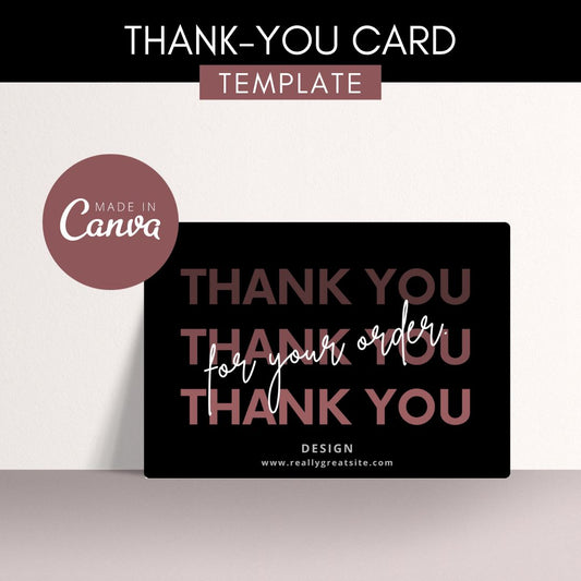 Faded Thank You Card Template