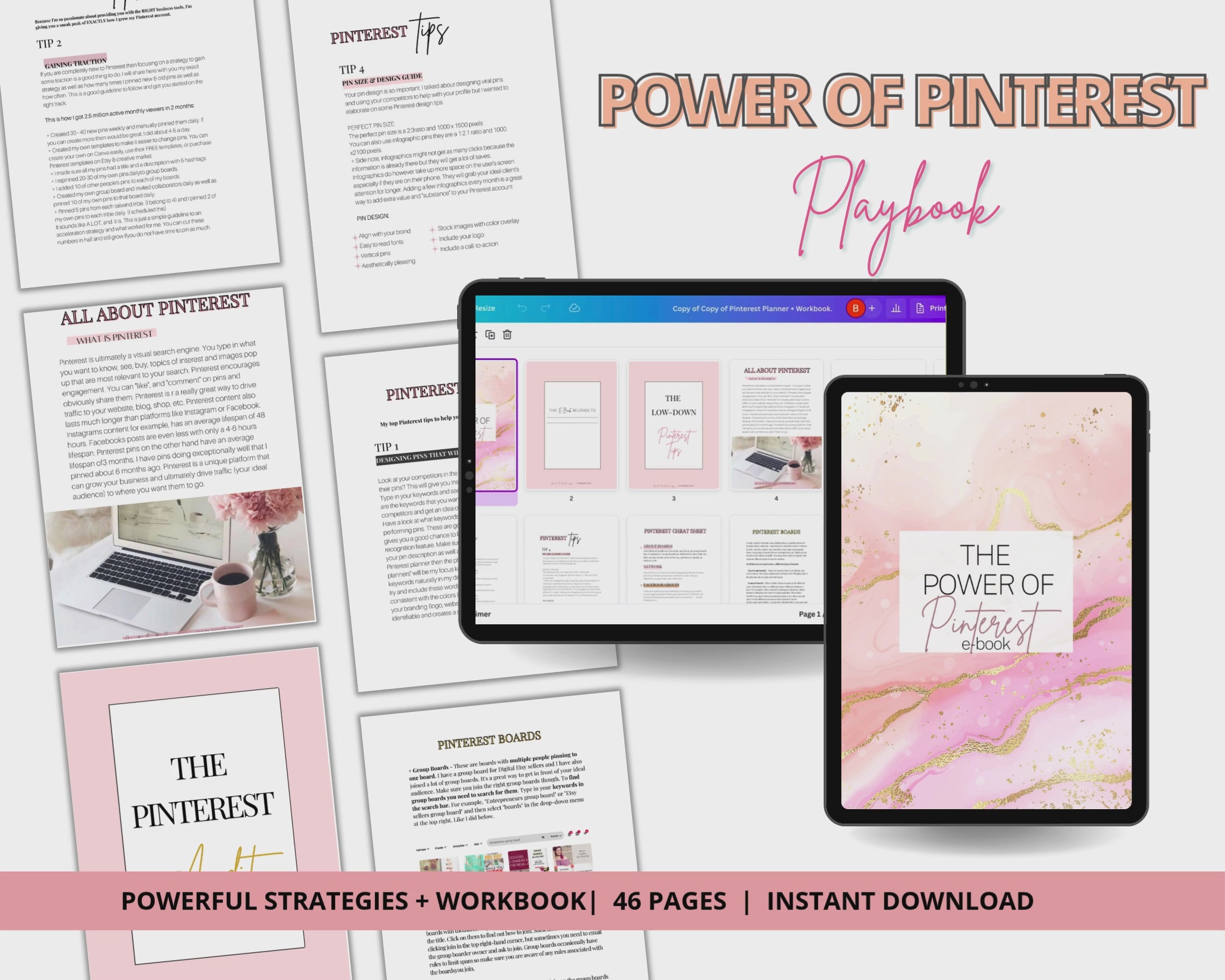 The Power of Pinterest Playbook + 100 Pinterest Pin Templates