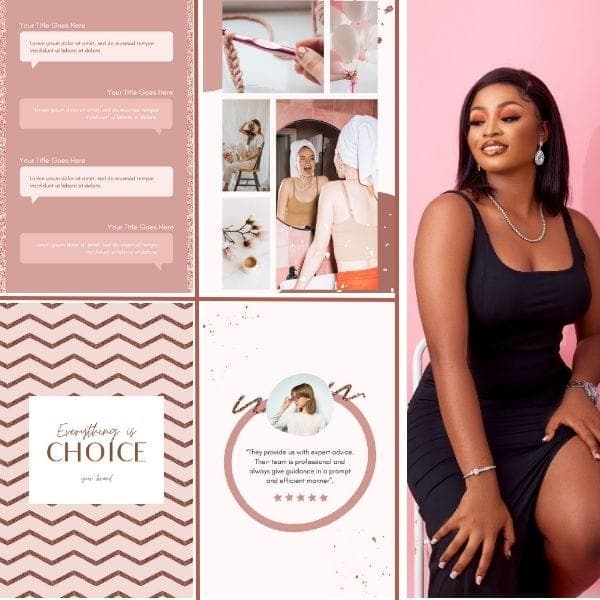 Pink & Rose Gold Instagram Reel Covers Templates - Brit Hutchings Creative